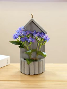USHA SHRIRAM - Purple Spring Hydrangea Artificial Plant With Pot
