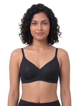 BLOSSOM - Women Medium Support Wire-Free Seamless Bra with Removable Padded Cups