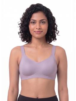 BLOSSOM - Women Nylon-Spandex Medium Support Seamless Removable Pad Invisible Finish Bra