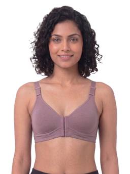 BLOSSOM - Women Full Coverage Seamed Nipple Concealer Non-Padded Front Open Bra