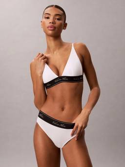 Calvin Klein - White Solid Mid Rise Bikini-Brief