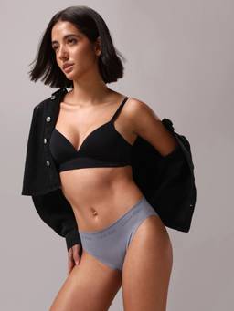 Calvin Klein - Grey Solid Mid Rise Bikini-Brief