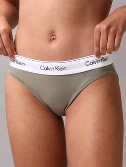 Calvin Klein - Brown Solid Mid Rise Bikini-Brief