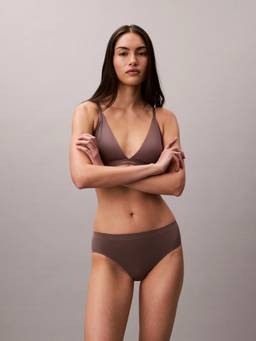 Calvin Klein - Brown Solid Mid Rise Bikini-Brief