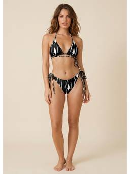 WomanLikeU - Women Black Polyamide Bikini Top with Bikini Bottom