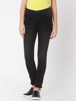 Spykar - Black Cotton Super Skinny Fit Regular Length Jeans for Women