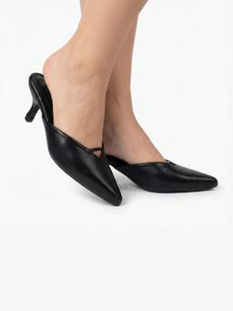 Gaya India - Women Black Lira Pointed Mules