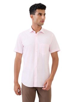 ColorPlus - Medium Pink Pure Cotton Regular Fit Shirt