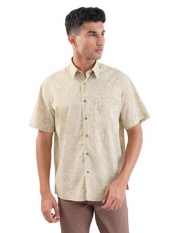 ColorPlus - Dark Khaki Pure Cotton Comfort Fit Shirt