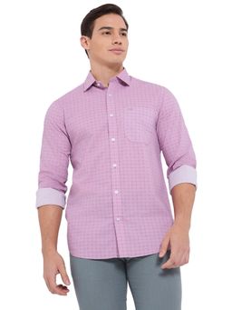ColorPlus - Medium Purple Cotton Blend Regular Fit Shirt