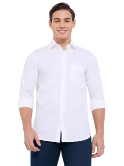 ColorPlus - White Pure Cotton Regular Fit Shirt
