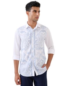 ColorPlus - White Tencel Regular Fit Shirt