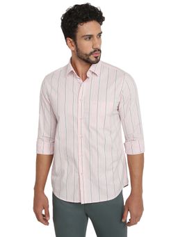 ColorPlus - Medium Pink Pure Cotton Regular Fit Shirt