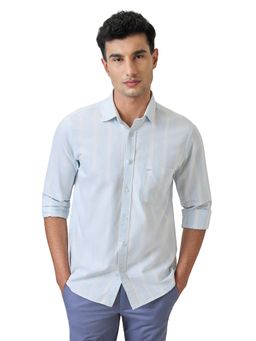 ColorPlus - Medium Blue Pure Cotton Regular Fit Shirt