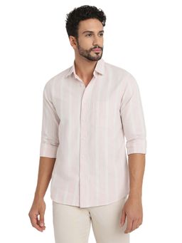 ColorPlus - Medium Pink Pure Cotton Regular Fit Shirt