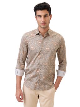 ColorPlus - Medium Grey Pure Cotton Regular Fit Shirt