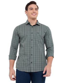 Park Avenue - Dark Green Pure Cotton Slim Fit Shirt
