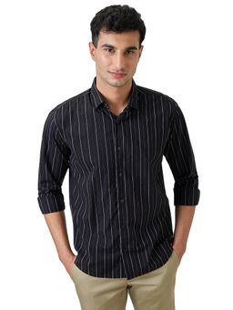 Park Avenue - Black Pure Cotton Slim Fit Shirt