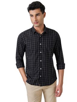 Park Avenue - Black Pure Cotton Slim Fit Shirt