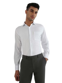 Park Avenue - White Pure Cotton Regular Fit Shirt