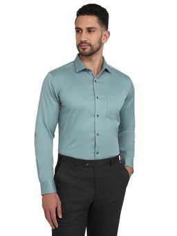 Park Avenue - Teal Pure Cotton Regular Fit Shirt