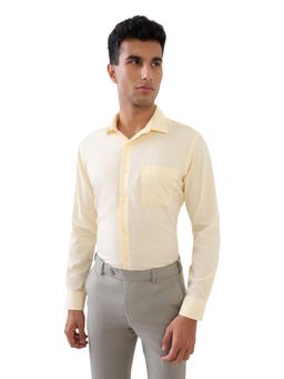 Park Avenue - Light Yellow Pure Cotton Slim Fit Shirt