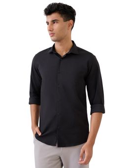 Park Avenue - Black Polyester Slim Fit Shirt