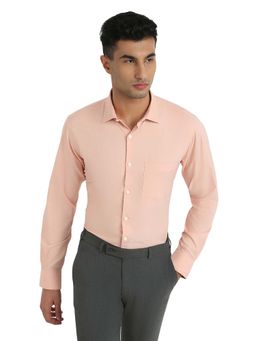 Park Avenue - Medium Peach Pure Cotton Slim Fit Shirt