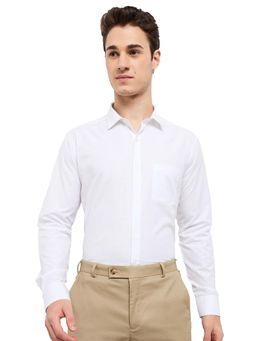 Park Avenue - White Polycotton Slim Fit Shirt