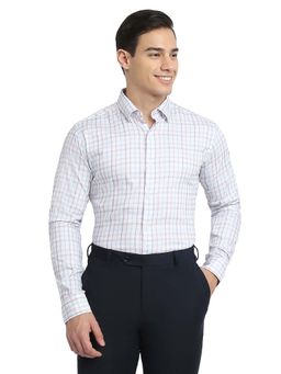 Raymond - Medium Violet Cotton Blend Slim Fit Shirt