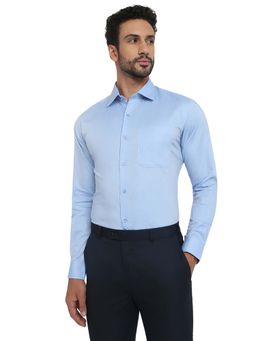 Raymond - Medium Blue Pure Cotton Slim Fit Shirt