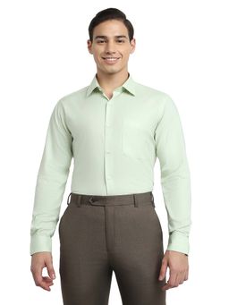 Raymond - Medium Green Pure Cotton Slim Fit Shirt