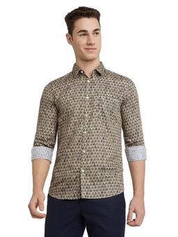 Parx - Dark Green Pure Cotton Slim Fit Shirt