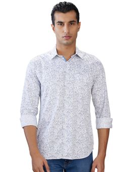 Parx - White Pure Cotton Slim Fit Shirt