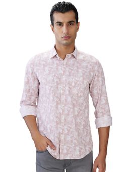 Parx - Pink Pure Cotton Slim Fit Shirt