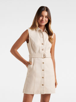 Forever New - Louise Button Front Shirt Dress With Belt