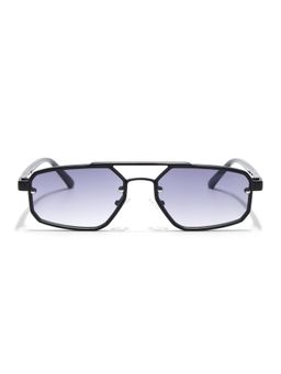 Voyage - Unisex Black Lens with Black Frame Rectangle Polarized Sunglasses (MG6838) (54)