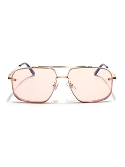 Voyage - Unisex Pink Lens with Golden Frame Wayfarer Sunglasses (MG6886) (52)
