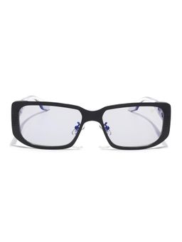 Voyage - Unisex Clear Lens with Black Frame Rectangle Sunglasses (MG6895) (52)
