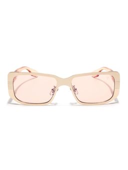 Voyage - Unisex Light Brown Lens with Golden Frame Rectangle Sunglasses (MG6900) (52)