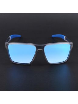 Voyage - Unisex Blue Lens with Clear Frame Wayfarer Polarized Sunglasses (PMG6750) (57)