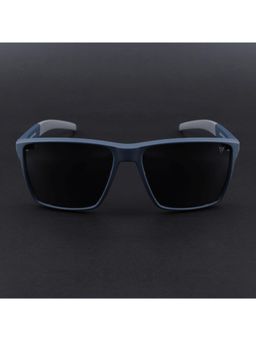 Voyage - Unisex Black Lens with Navy Blue Frame Wayfarer Polarized Sunglasses (PMG6751) (57)