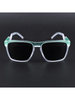 Voyage - Unisex Black Lens with Green Frame Wayfarer Polarized Sunglasses (PMG6757) (60)