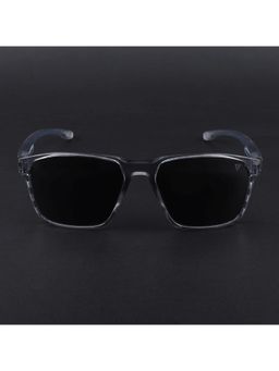 Voyage - Unisex Black Lens with Grey Frame Wayfarer Polarized Sunglasses (PMG6762) (56)