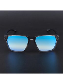 Voyage - Unisex Blue Lens with Grey Frame Wayfarer Polarized Sunglasses (PMG6763) (56)