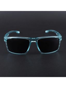 Voyage - Unisex Black Lens with Blue Frame Wayfarer Polarized Sunglasses (PMG6770) (57)