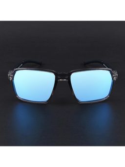 Voyage - Unisex Blue Lens with Grey Frame Wayfarer Polarized Sunglasses (PMG6774) (57)