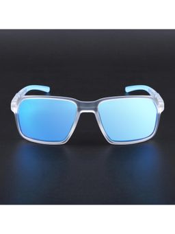 Voyage - Unisex Blue Lens with Transparent Frame Wayfarer Polarized Sunglasses (PMG6776) (57)