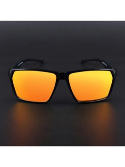 Voyage - Unisex Orange Lens with Shine Black Frame Wayfarer Polarized Sunglasses (PMG6778) (58)