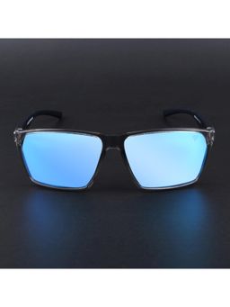 Voyage - Unisex Blue Lens with Grey Frame Wayfarer Polarized Sunglasses (PMG6780) (58)